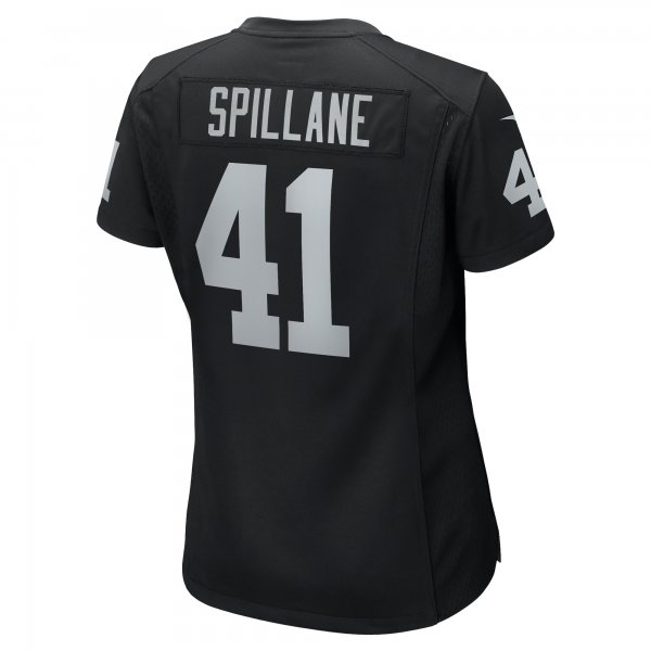 Women's Las Vegas Raiders Robert Spillane Nike Black Game Player Jersey