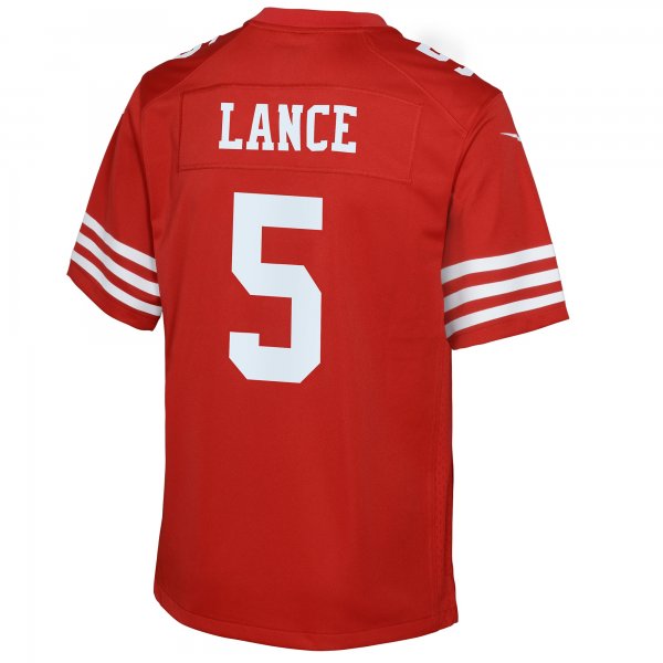 Youth San Francisco 49ers Trey Lance Nike Scarlet Game Jersey