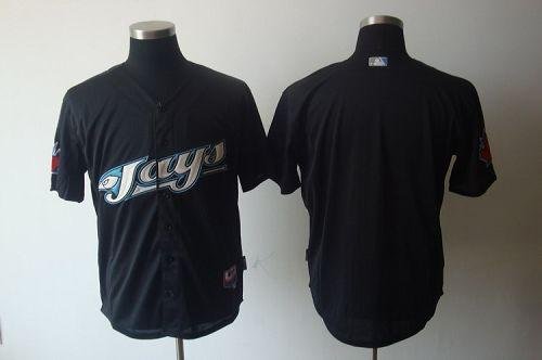 Toronto Blue Jays Blank Black Cool Base Stitched MLB Jersey