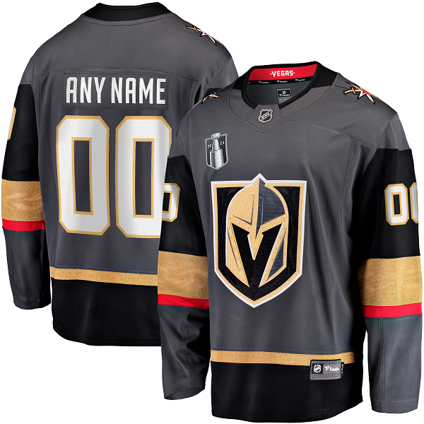 Men's Vegas Golden Knights Black 2023 Stanley Cup Final Alternate Breakaway Custom Jersey