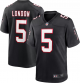 Men's Atlanta Falcons #5 Drake London Nike Limited Black Throwback NFL Jersey