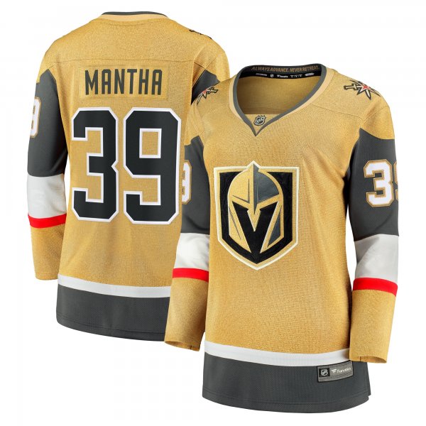 Women's Vegas Golden Knights Anthony Mantha Fanatics Gold Home Breakaway Player Jersey