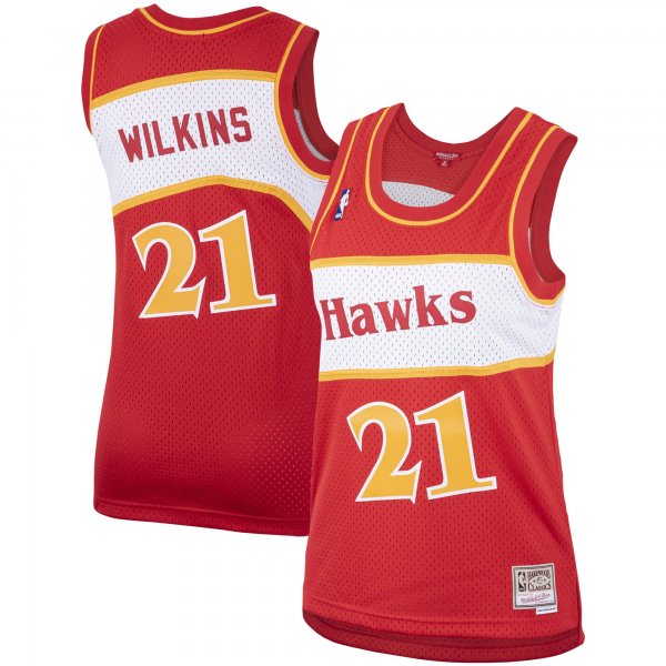 Women's Atlanta Hawks Dominique Wilkins Mitchell & Ness Red  Hardwood Classics Swingman Jersey