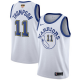 Men's Nike Golden State Warriors #11 Klay Thompson White Throwback The Finals Patch Swingman Hardwood Classics NBA Jersey