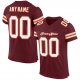 Custom Burgundy White-Orange Mesh Authentic Football Jersey