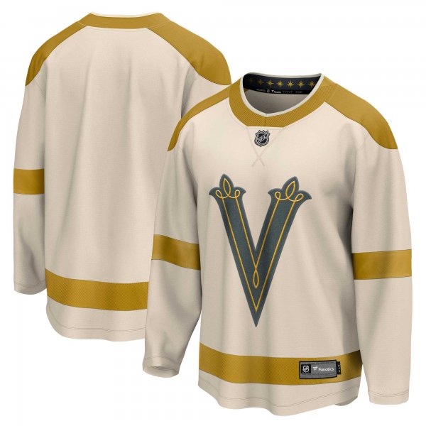 Men's Vegas Golden Knights Fanatics Cream 2024 NHL Winter Classic Breakaway Jersey