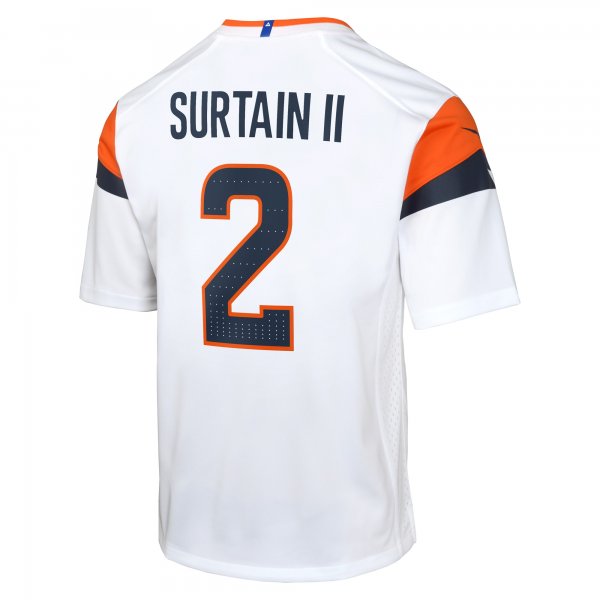 Youth Denver Broncos Patrick Surtain II Nike White Game Jersey