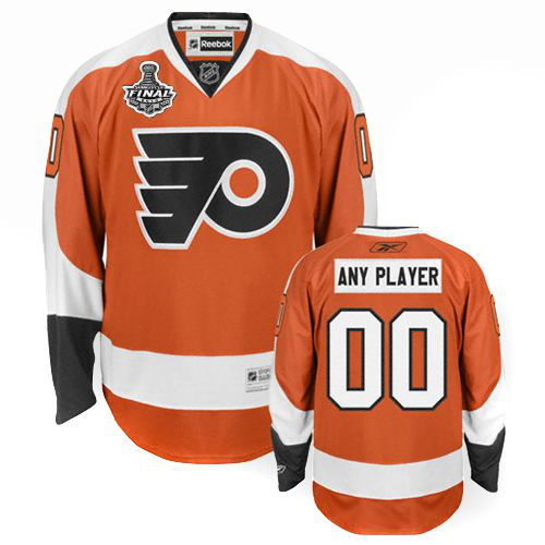 Philadelphia Flyers Personalized Orange Stanley Cup Finals Patch NHL Jersey