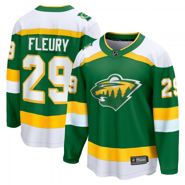 Men's Minnesota Wild Marc-Andre Fleury Fanatics Green Alternate Premier Breakaway Player Jersey