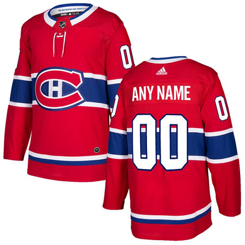 Men's Adidas Canadiens Personalized Red Home NHL Jersey