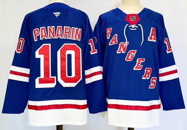 Men's #10 Artemi Panarin New York Rangers Blue City Edition Jersey