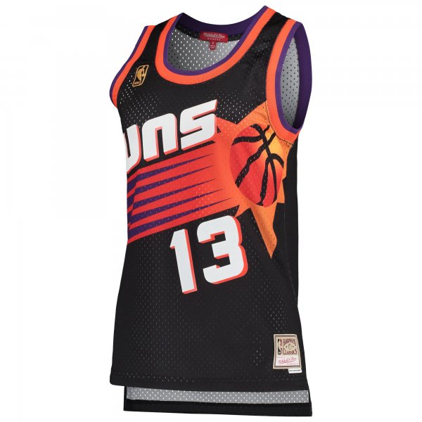 Women's Phoenix Suns Steve Nash Mitchell & Ness Black  Hardwood Classics Swingman Jersey