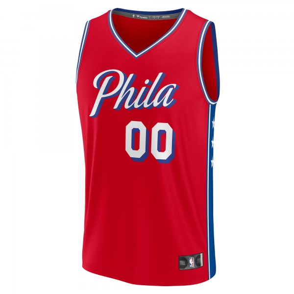 Youth Philadelphia 76ers  Fanatics Red Fast Break Replica Custom Jersey - Statement Edition