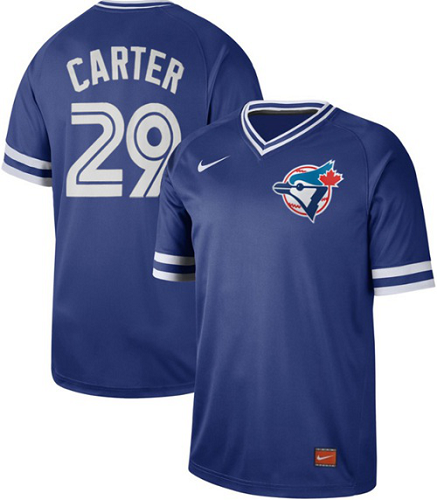 Men's Nike Toronto Blue Jays #29 Joe Carter Royal Cooperstown Collection Stitched MLB Jersey