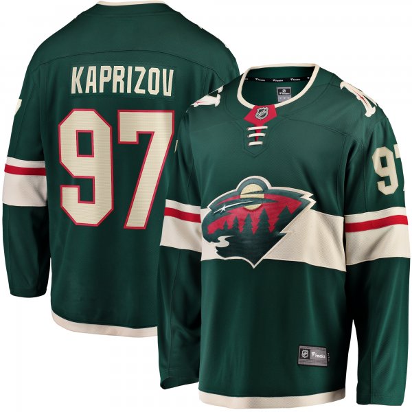 Men's Minnesota Wild Kirill Kaprizov Fanatics Green Home Breakaway Replica Jersey