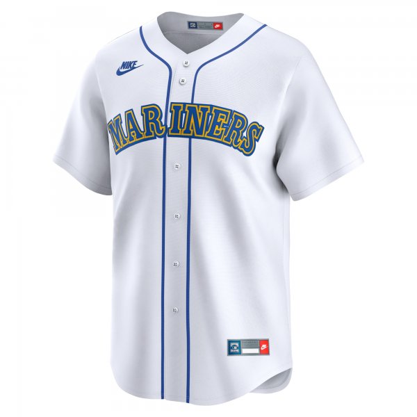 Men's Seattle Mariners Nike White Cooperstown Collection Limited Jersey