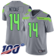 Men's Seattle Seahawks #14 D.K. Metcalf Gray Stitched NFL Limited Inverted Legend 100th Season Jersey