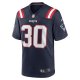 Men's New England Patriots Mack Wilson Nike Navy Game Jersey