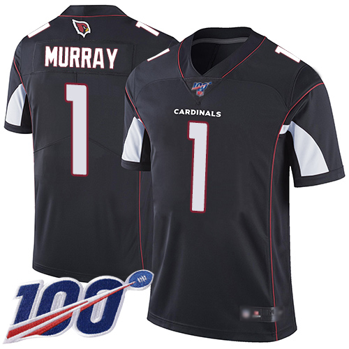 Arizona Cardinals #1 Kyler Murray Black Alternate Men's Stitched NFL 100th Season Vapor Limited Jersey