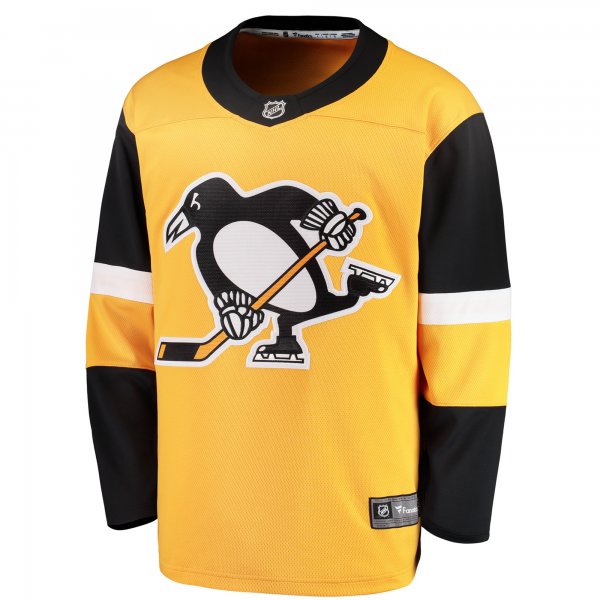 Men's Pittsburgh Penguins Fanatics Gold Alternate Breakaway Jersey