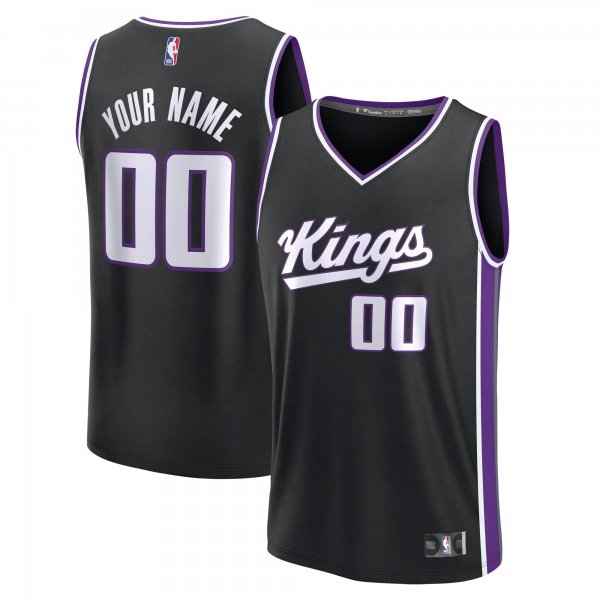 Men's Sacramento Kings  Fanatics Black Custom Fast Break Jersey - Icon Edition