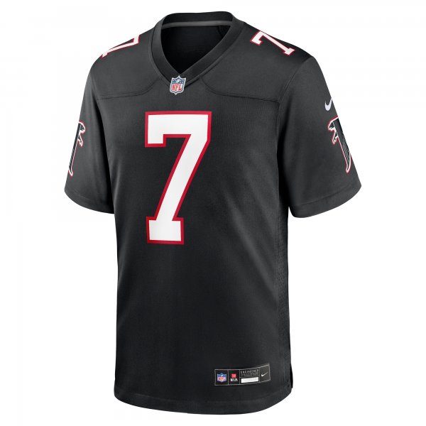 Men's Atlanta Falcons Bijan Robinson Nike Black 2023 NFL Draft First Round Pick Throwback Game Jersey