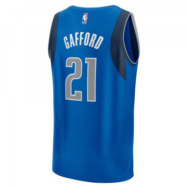 Youth Dallas Mavericks Daniel Gafford Fanatics Blue Fast Break Player Jersey - Icon Edition