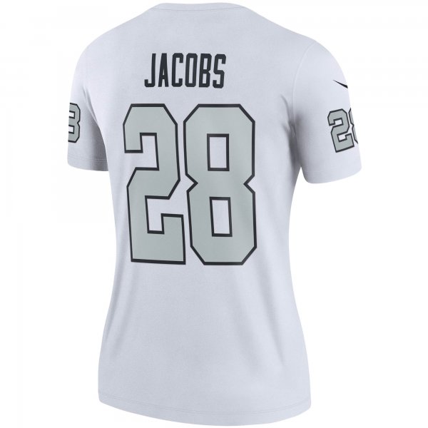 Women's Las Vegas Raiders Josh Jacobs Nike White Color Rush Legend Player Jersey