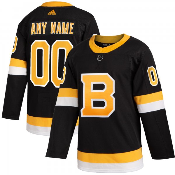 Men's Boston Bruins adidas Black 2019/20 Alternate Custom Jersey