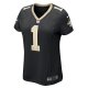 Women's New Orleans Saints Number 1 Mom Nike Black Game Jersey