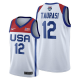 USA Women's Basketball #12 Diana Taurasi 2021 Tokyo Olympics White Jersey Home-3D Printed