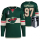 Men's Minnesota Wild #97 Kirill Kaprizov 2022 Stanley Cup Playoffs Green Jersey