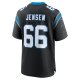 Men's Carolina Panthers Nash Jensen Nike  Black Team Game Jersey