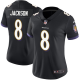 Women's Nike Baltimore Ravens #8 Lamar Jackson Black AlternateStitched NFL Vapor Untouchable Limited Jersey