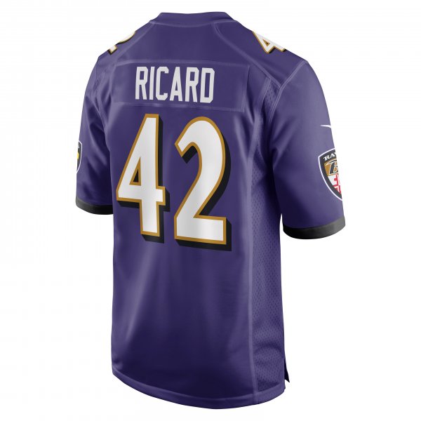 Men's Baltimore Ravens Patrick Ricard Nike Purple Game Jersey