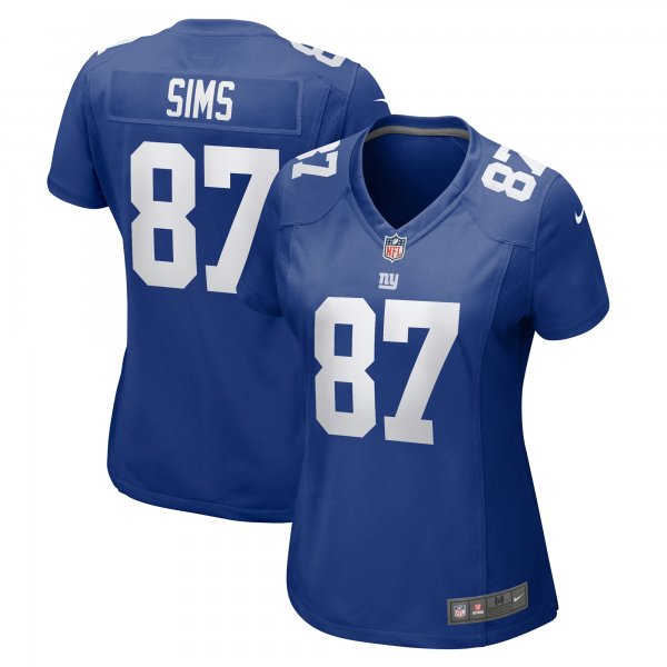 Women's New York Giants Cam Sims Nike  Royal  Game Jersey