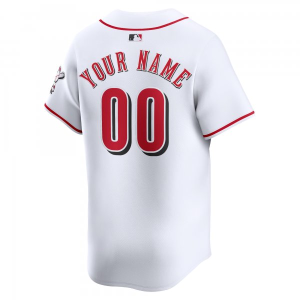 Youth Cincinnati Reds Nike White Home Limited Custom Jersey