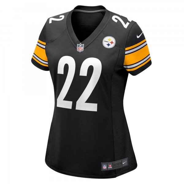 Women's Pittsburgh Steelers Najee Harris Nike Black Team Game Jersey