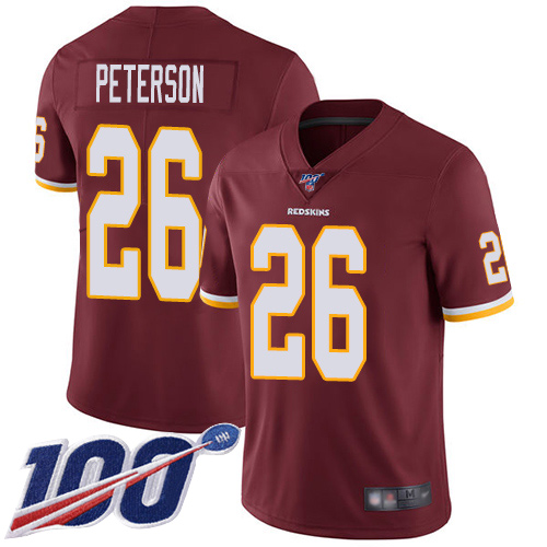 Washington Redskins #26 Adrian Peterson Burgundy Red Team Color Men's Stitched NFL 100th Season Vapor Limited Jersey