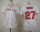 Los Angeles Angels #27 Mike Trout White Home Women's Stitched MLB Jersey