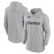 Men's Nike Gray Minnesota Vikings 2024 Salute to Service Lightweight Performance Long Sleeve Hoodie T-Shirt