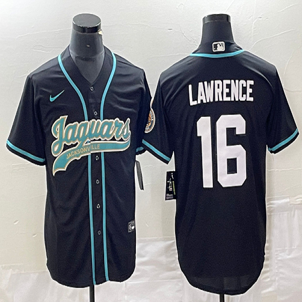 Men's Jacksonville Jaguars #16 Trevor Lawrences Nike Cool Base Jersey