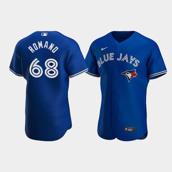 Men's Toronto Blue Jays #68 Jordan Romano Royal Alternate Jersey MLB Jersey