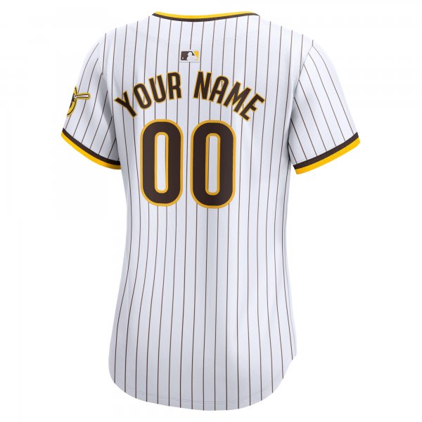 Women's San Diego Padres Nike White Home Limited Custom Jersey