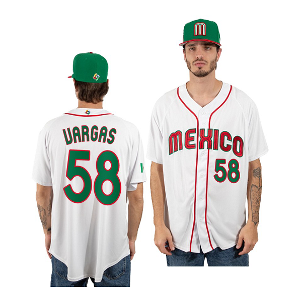 Mexico Baseball Cesar Vargas 2023 World Baseball Classic White Jersey