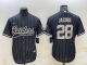 Men's Las Vegas Raiders #28 Josh Jacobs Black Stitched Baseball Cool Base Jersey