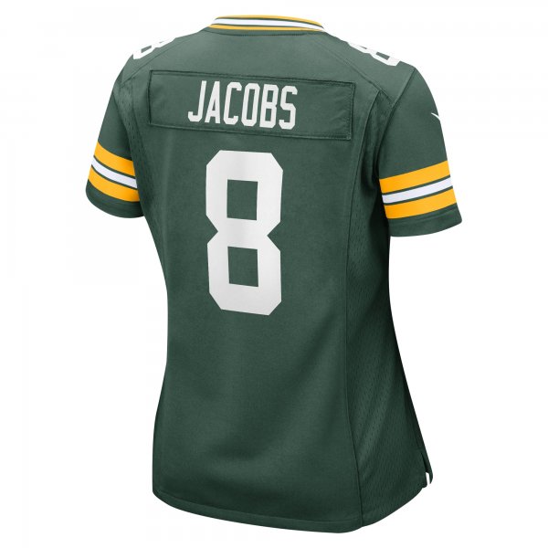 Women's Green Bay Packers Josh Jacobs Nike  Green Team Game Jersey