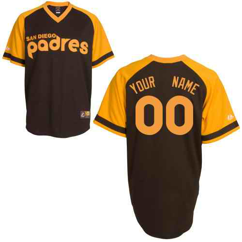 San Diego Padres Brown Men's Customized MLB Jersey