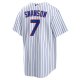 Men's Chicago Cubs Dansby Swanson Nike White Replica Player Jersey