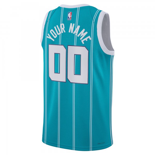 Unisex Charlotte Hornets Jordan Brand Teal Swingman Custom Jersey - Icon Edition